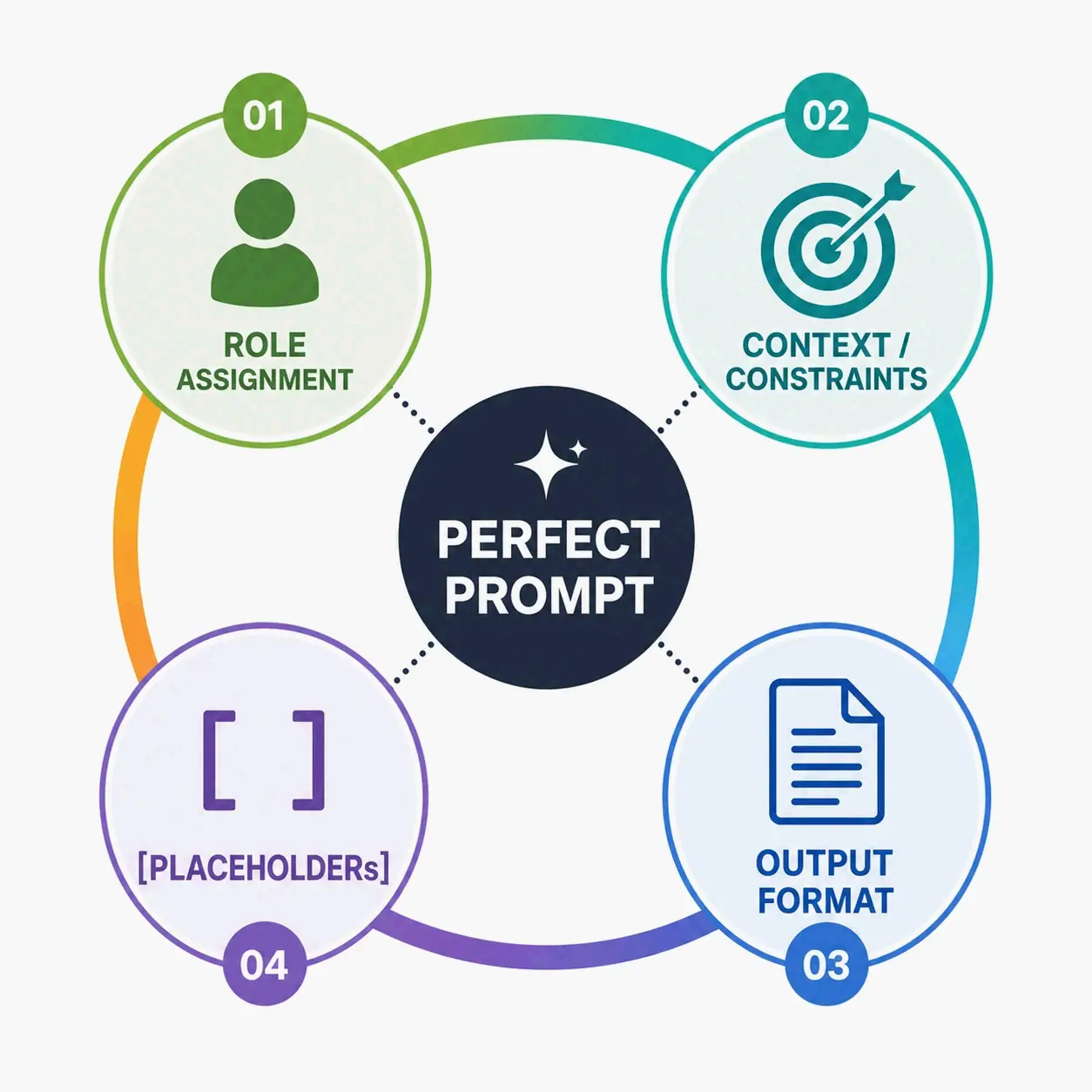 Blueprint of a perfect prompt: role, constraints, format, placeholders
