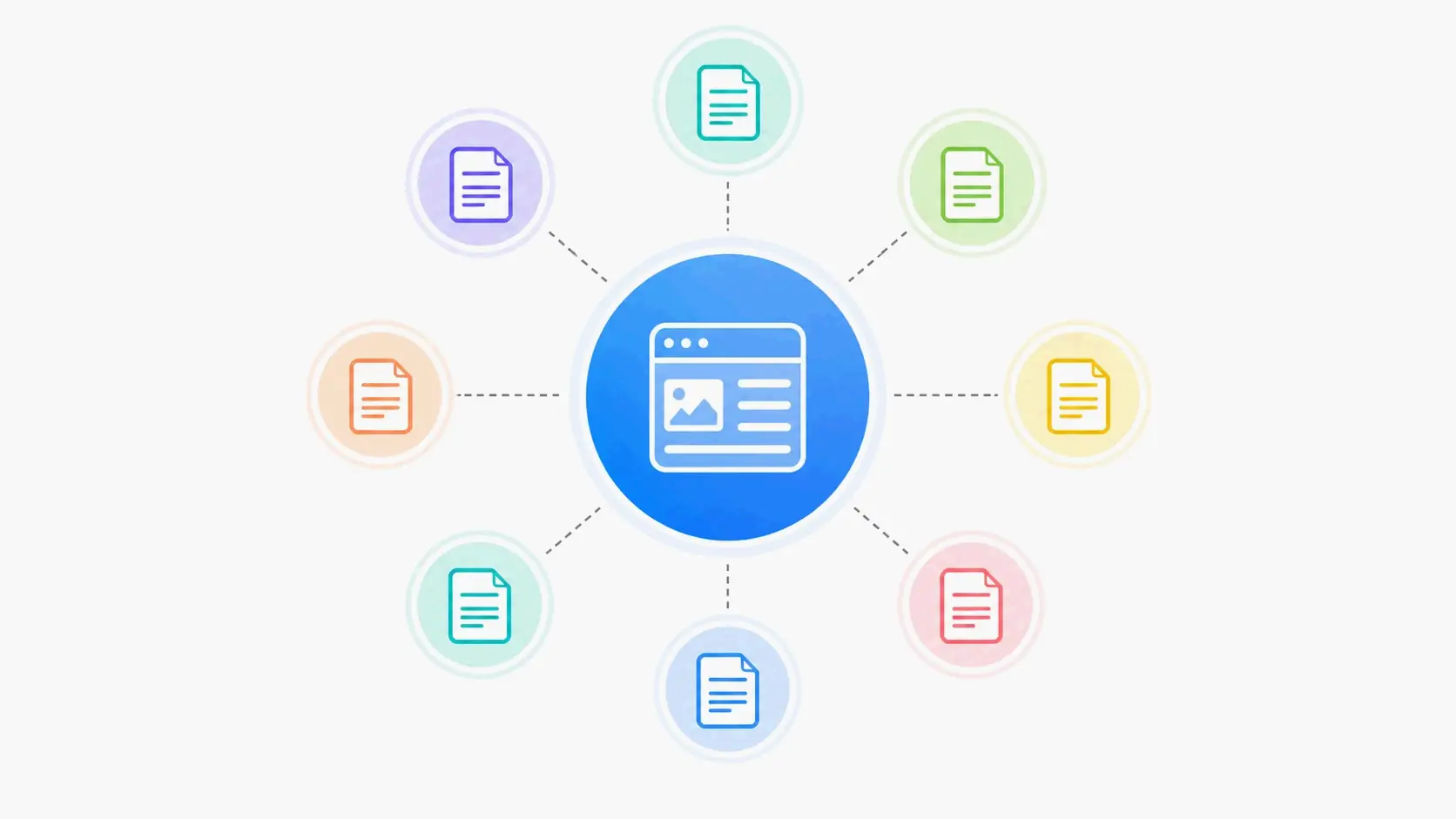Minimum Viable Cluster concept: one central Pillar Page surrounded by 5-10 Cluster Pages