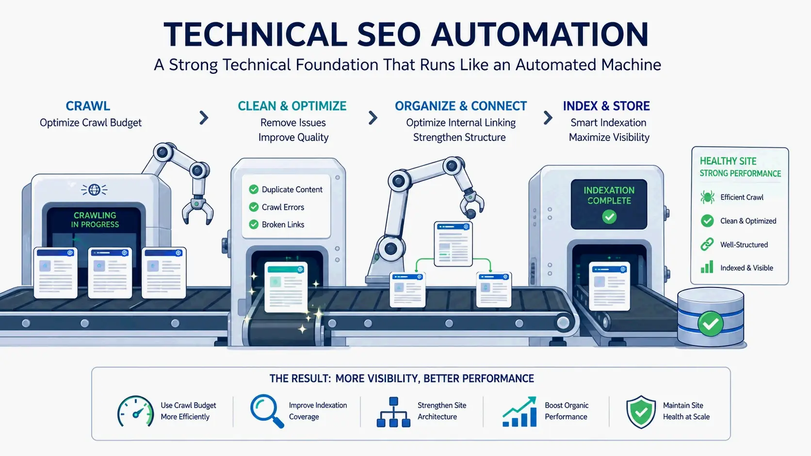 Automation of technical foundation visual metaphor